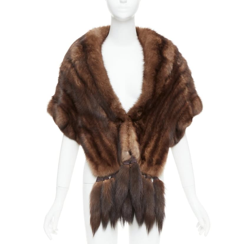 Unsigned Brown Fur Scarf