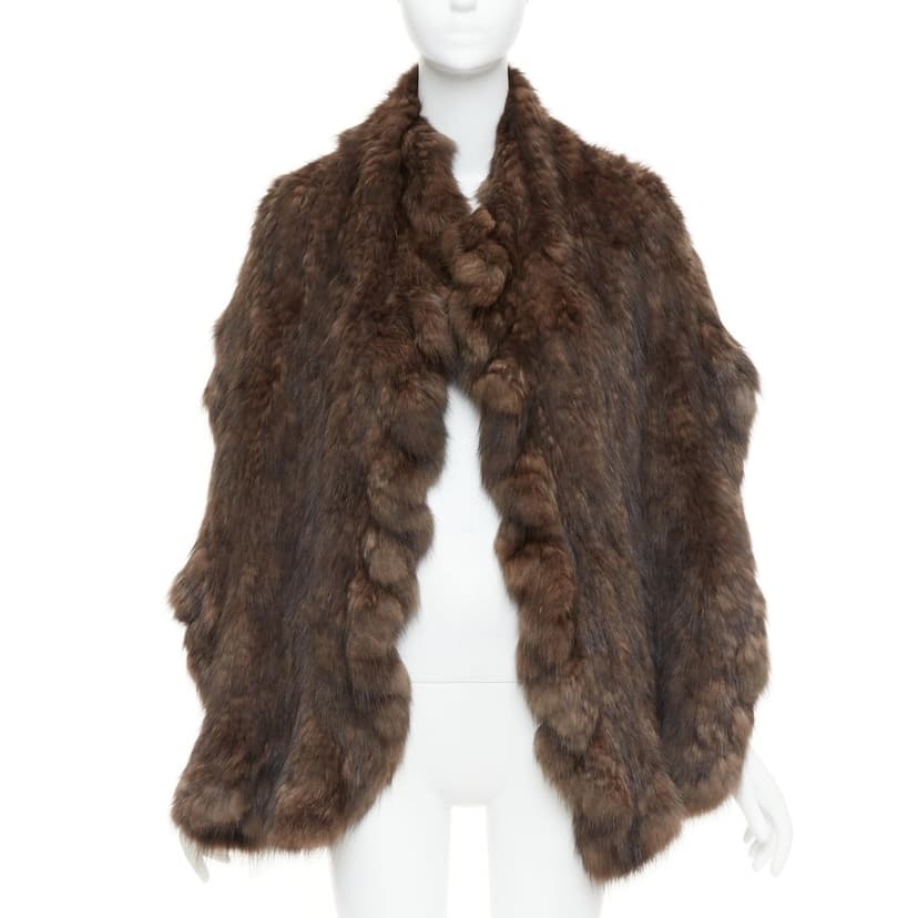 Unsigned Brown Fur Scarf