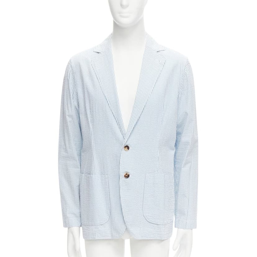 Lardini Stripe Button Blazer