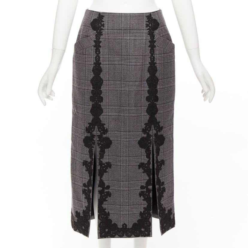 Jonathan Simkhai Houndstooth Pencil Skirt