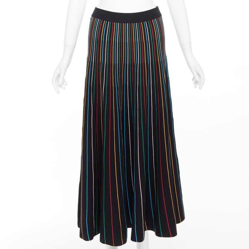 RED VALENTINO GARAVANI Rainbow Stripe Skirt