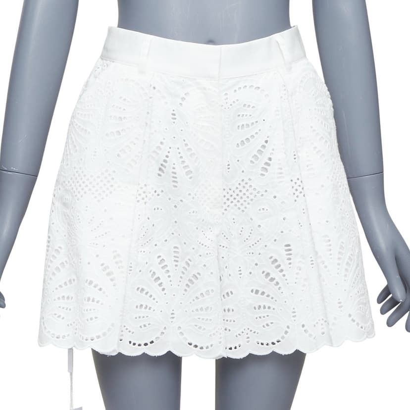 SELF-PORTRAIT Floral Anglais Shorts
