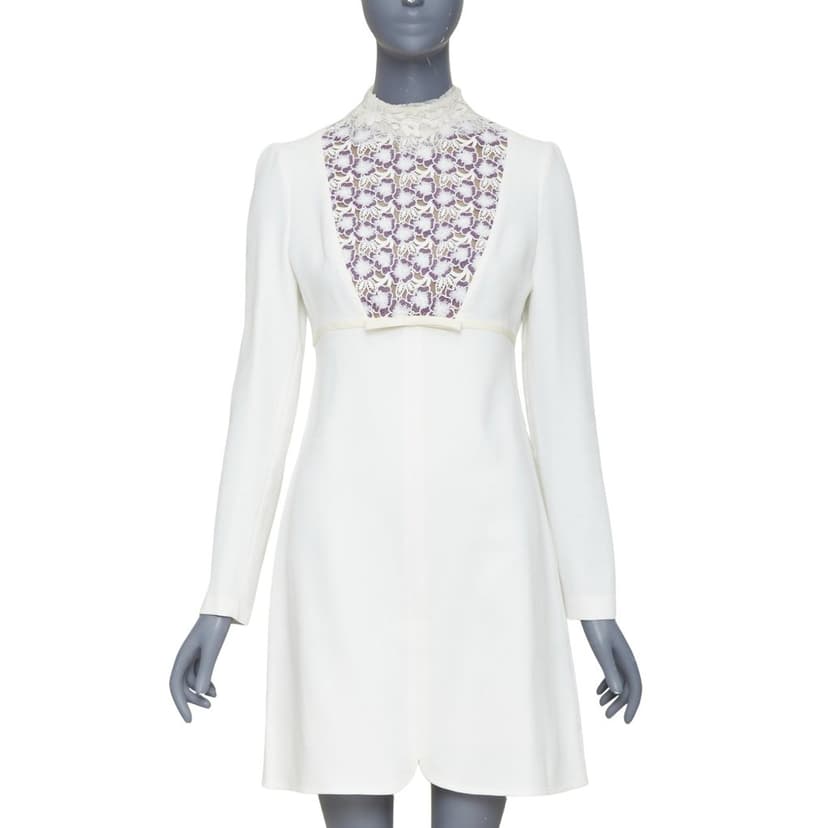 Giambattista Valli Ecru Wool Dress