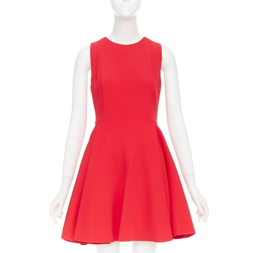 Giambattista Valli Red Viscose Dress
