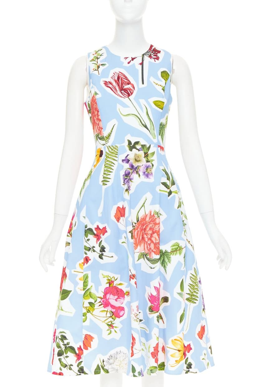 Carolina Herrera Blue Cotton Dress