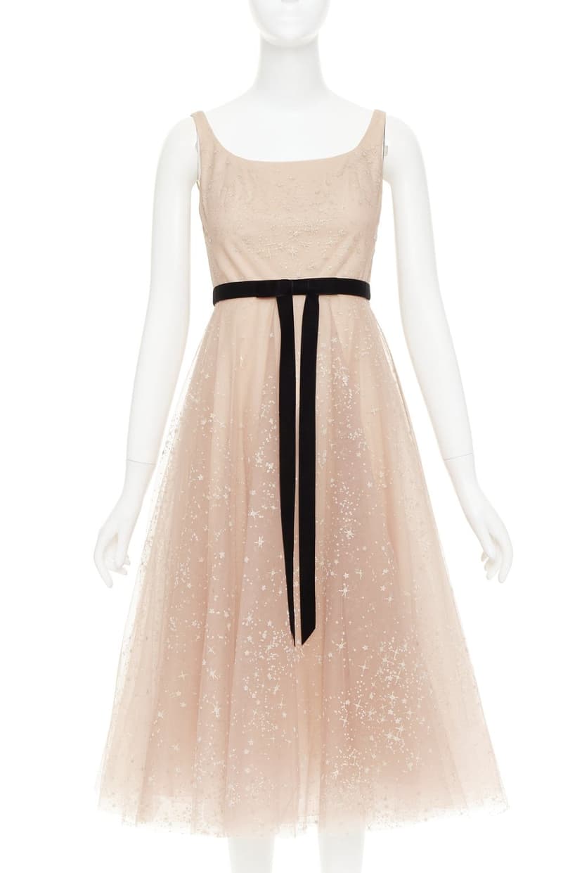 Marchesa Beige Polyester Dress