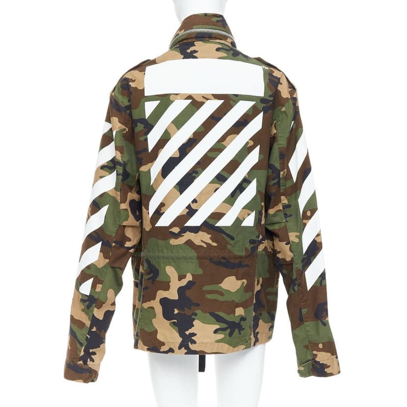 Off-White Green Cotton Coat