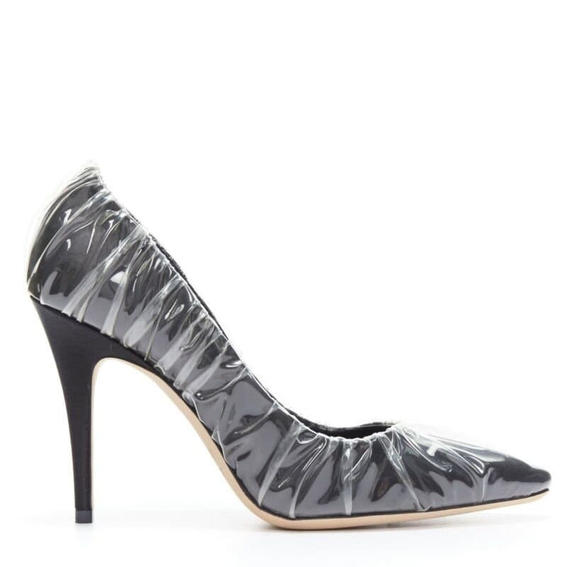 Jimmy Choo كعب شفاف مكشكش