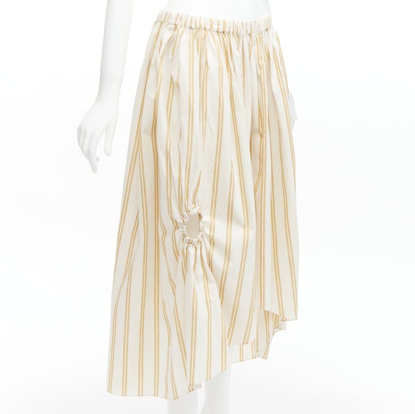 Oscar De La Renta Striped Balloon Skirt