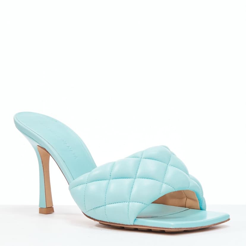 Bottega Veneta Blue Leather Heels