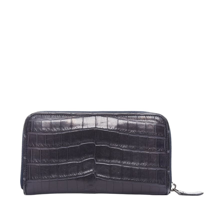 Bottega Veneta Navy Leather Wallet