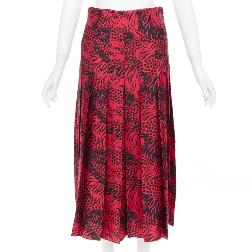 Gucci Red Silk Skirt
