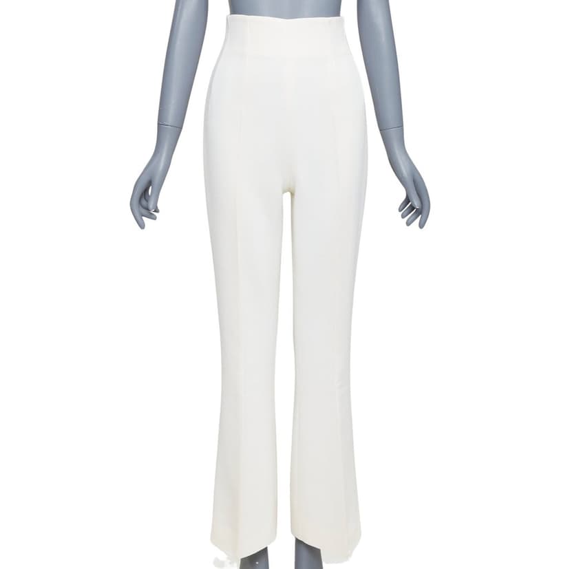 Emilia Wickstead Ecru Wool Trouser