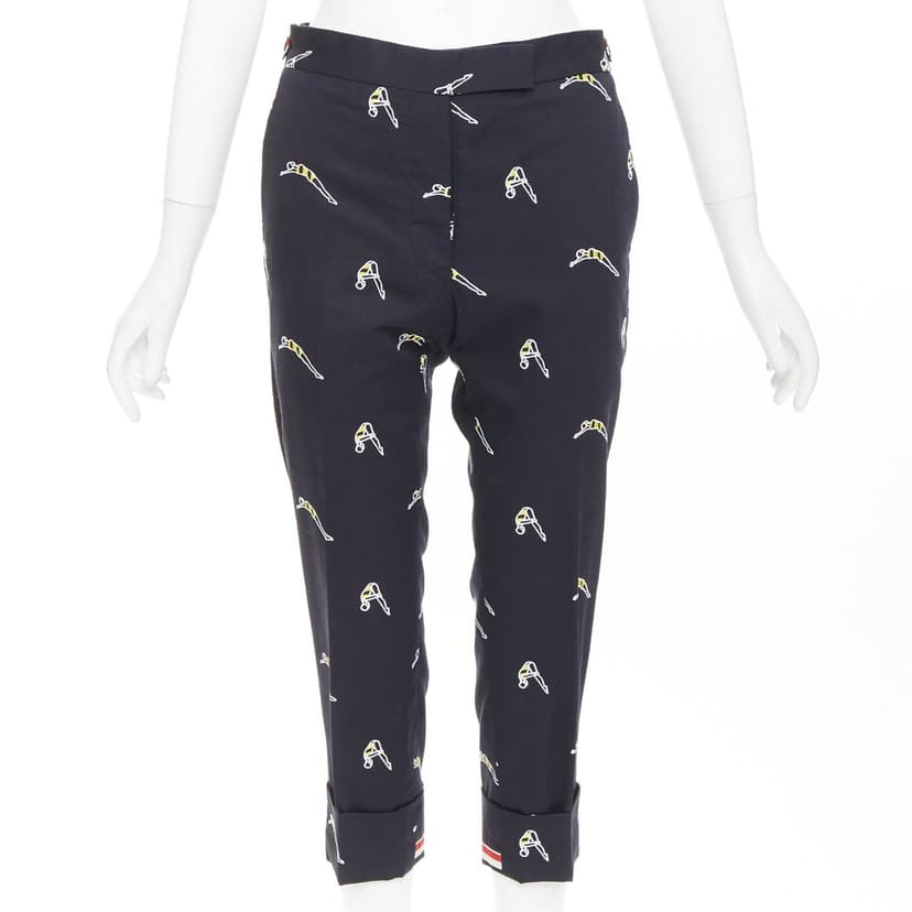 Thom Browne Navy Cotton Trouser