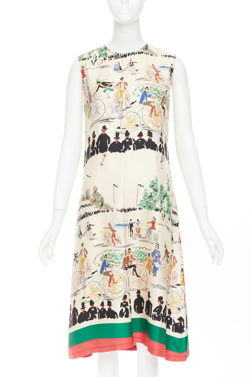 Celine Ecru Silk Dress