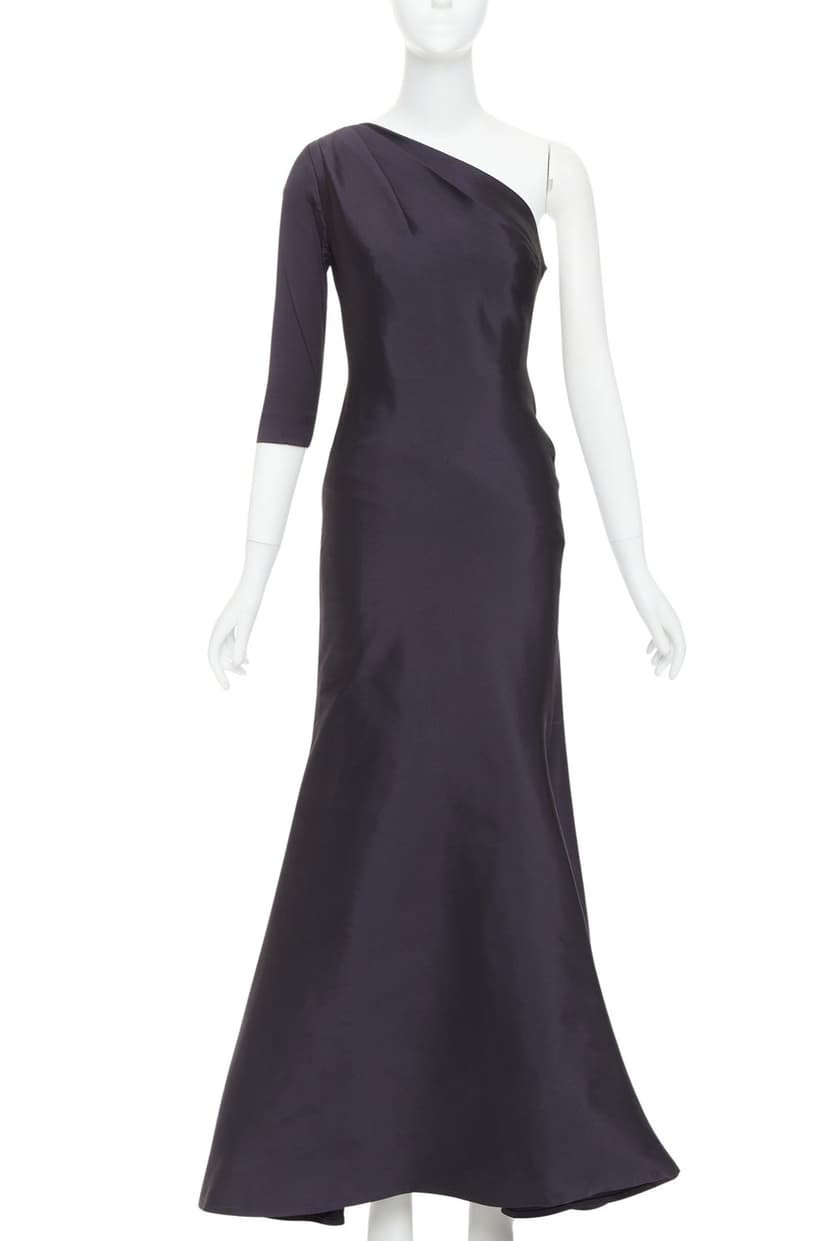 Oscar de la Renta Navy Silk Dress