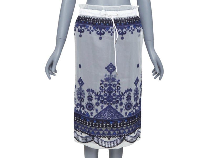 Sacai White Polyester Skirt