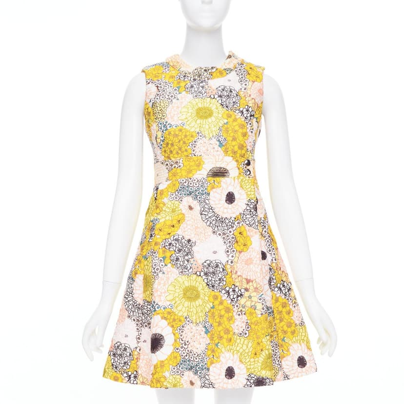 Giambattista Valli Yellow Polyester Dress