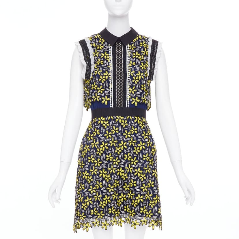 SELF-PORTRAIT Eleina Sculpted Daisy Guipure Dress