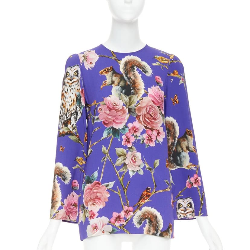 Dolce & Gabbana Purple Viscose Top