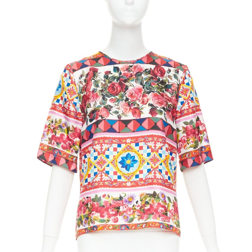 Dolce & Gabbana Pink Silk Top