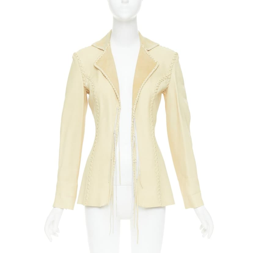 Ralph Lauren Beige Leather Leather Jacket