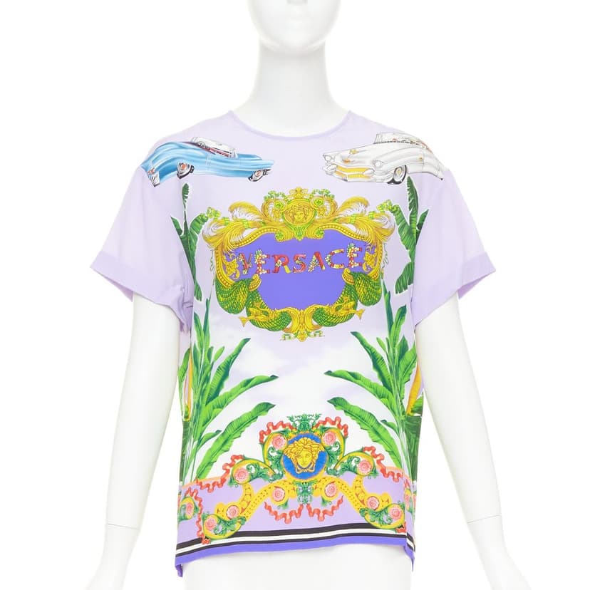 Versace Purple Silk Top