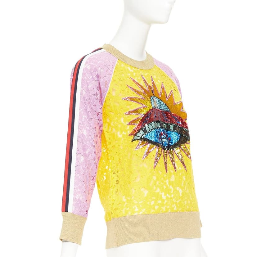 Gucci Yellow Cotton Knitwear