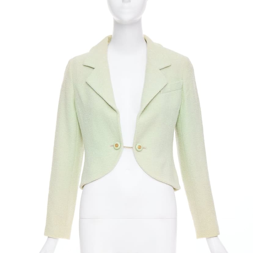 Chanel Green Tweed Jacket