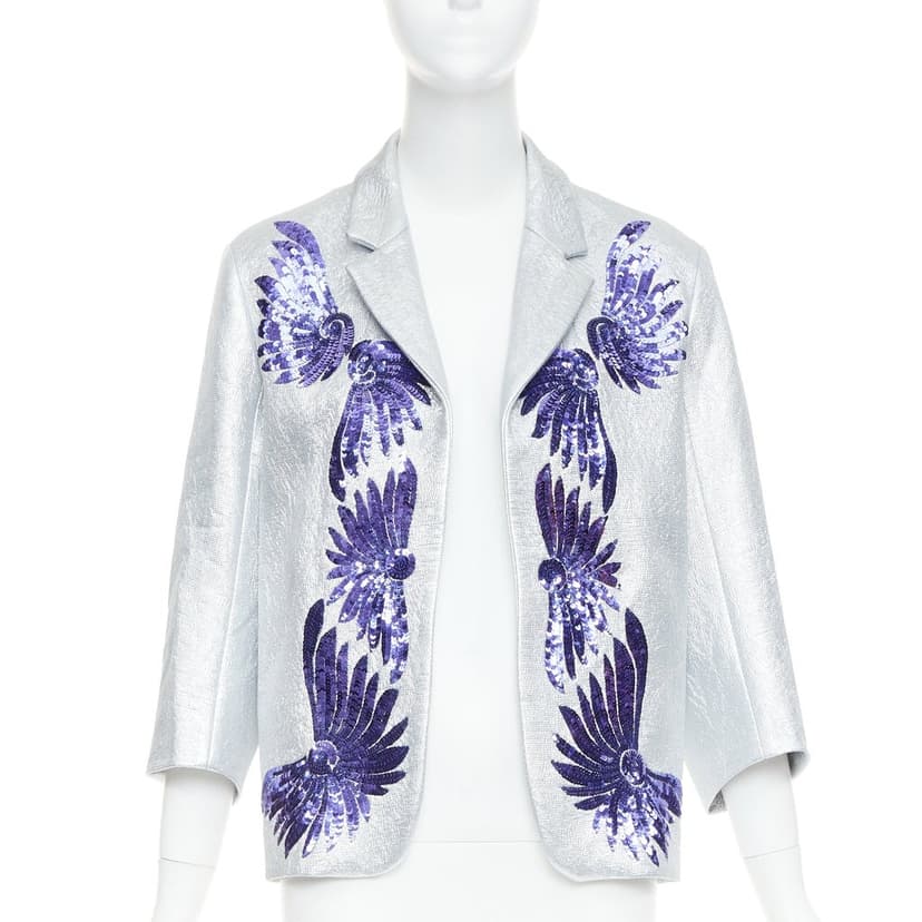 Dries Van Noten Silver Viscose Jacket