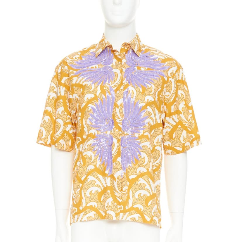 Dries Van Noten Yellow Cotton Top
