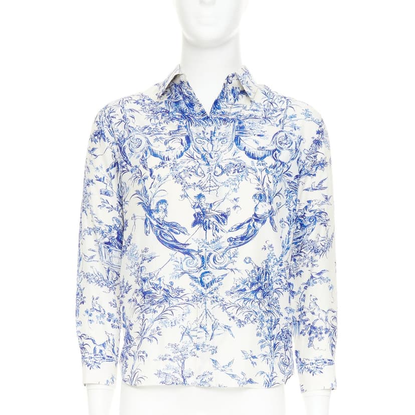 Dior Blue Silk Top