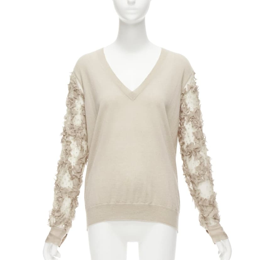 Dries Van Noten Ruffle Sheer Sweater