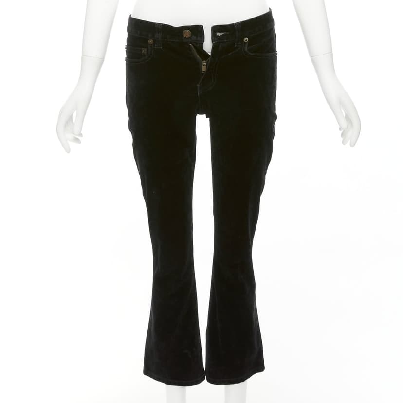 Saint Laurent Velvet Cropped Pants
