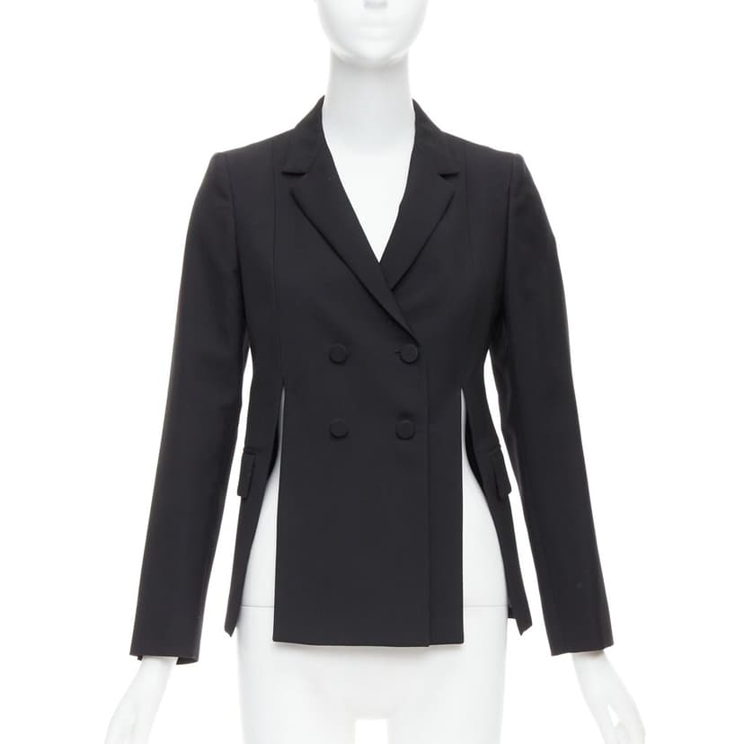 Ports 1961 Black Padded Shoulder Blazer