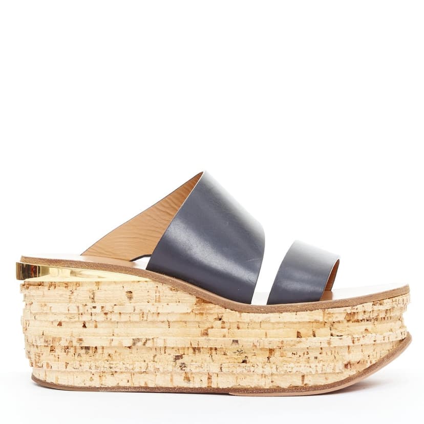 Chloé Cork Wedge Sandals
