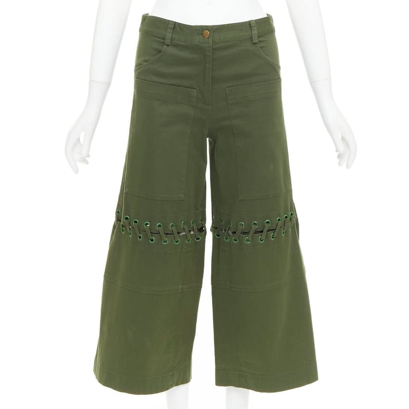 Rosie Assoulin Green Cotton Shorts