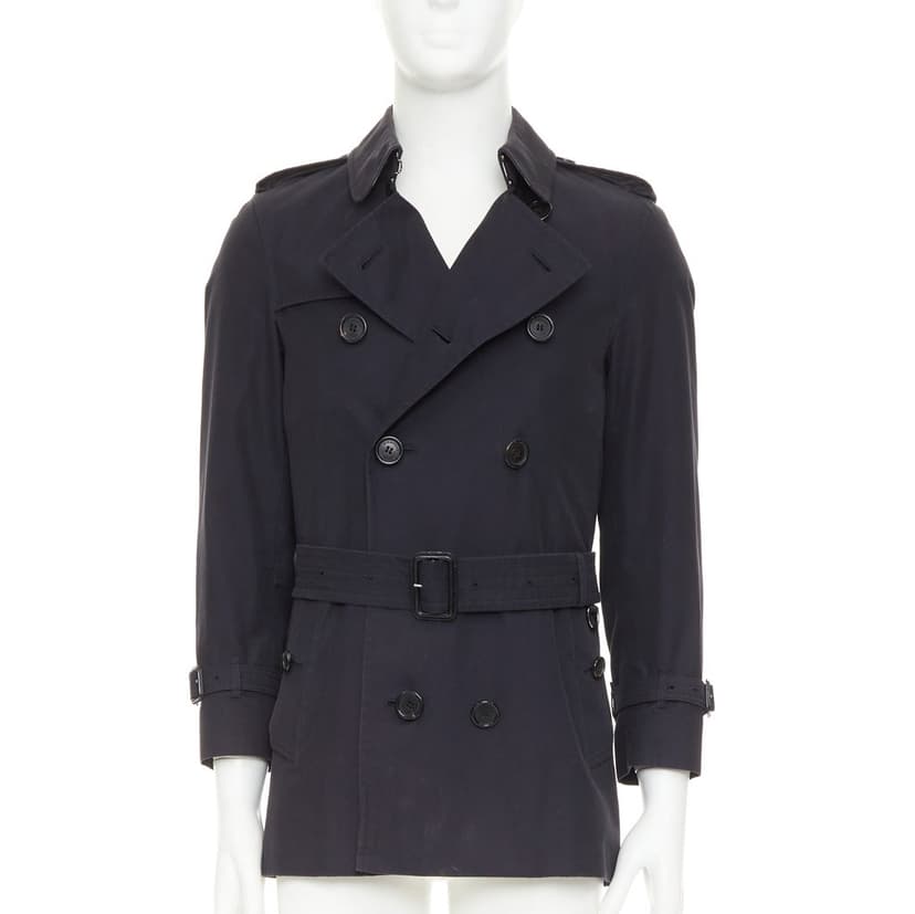 Burberry Black Cotton Coat