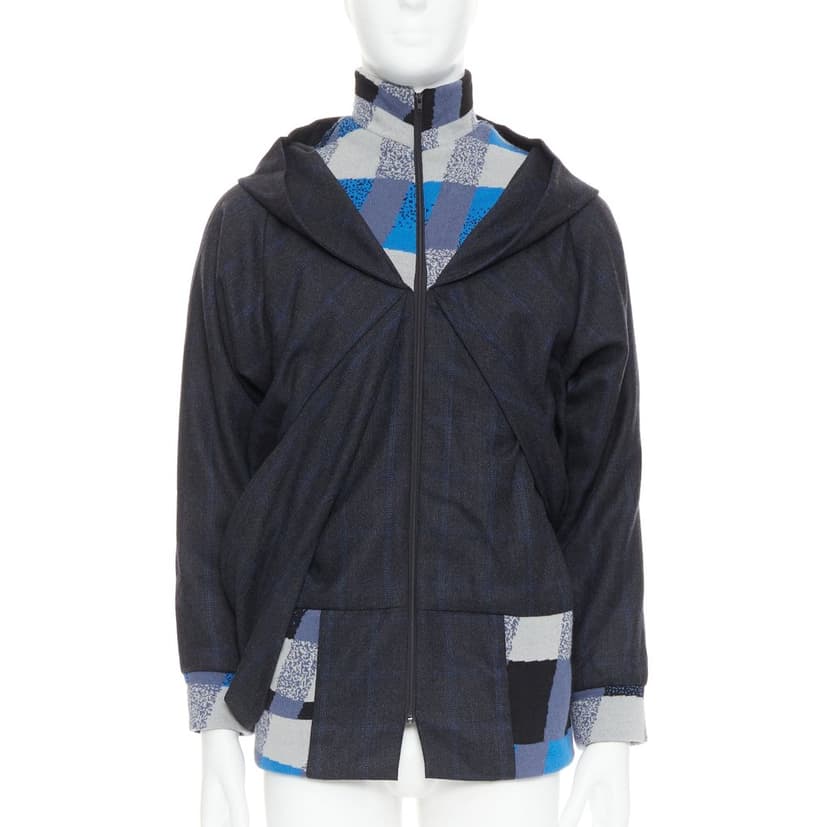 Unsigned Geometric Wool Jacket