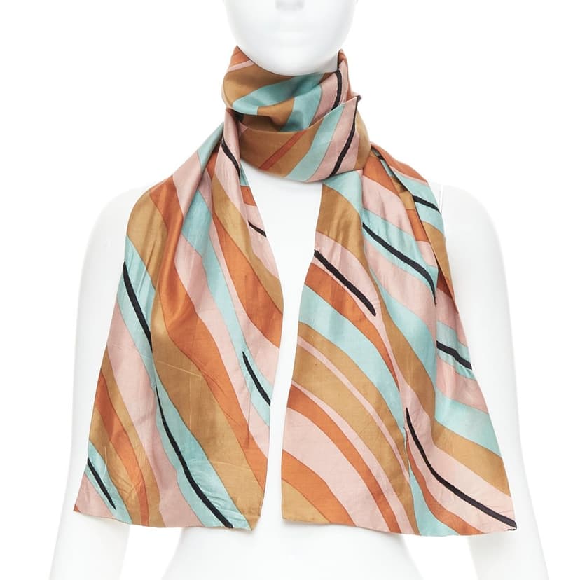 Dries Van Noten وشاح حريري مطبوع