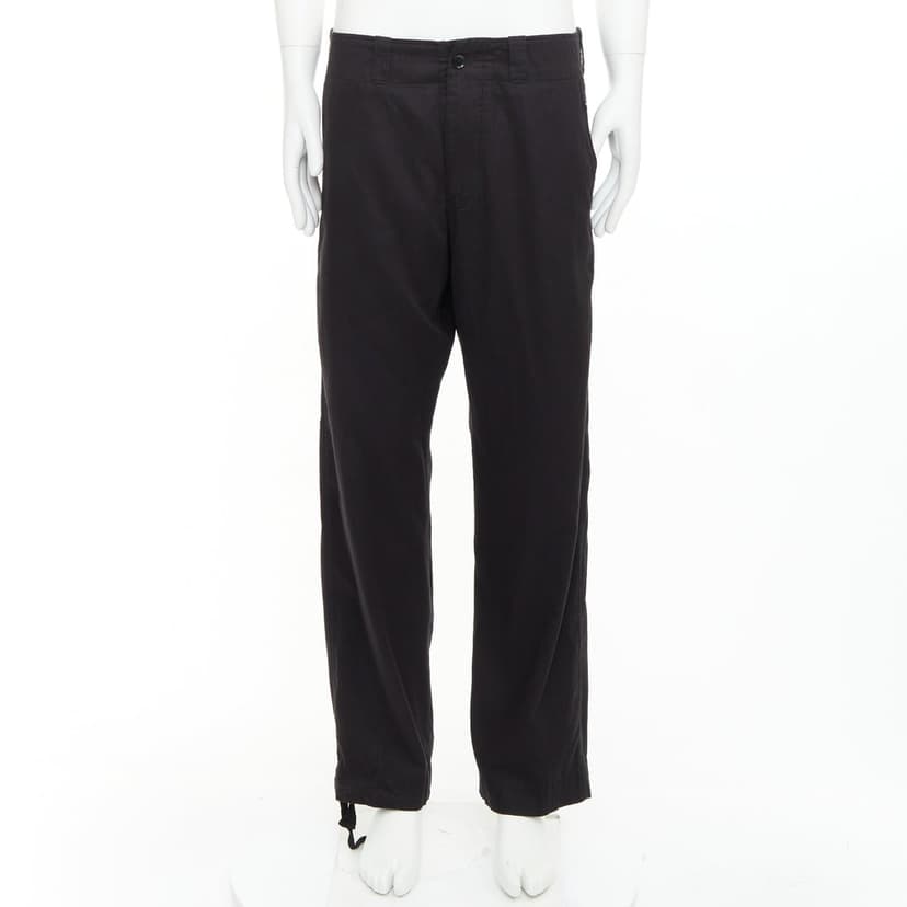 Yohji Yamamoto Black Cotton Trouser