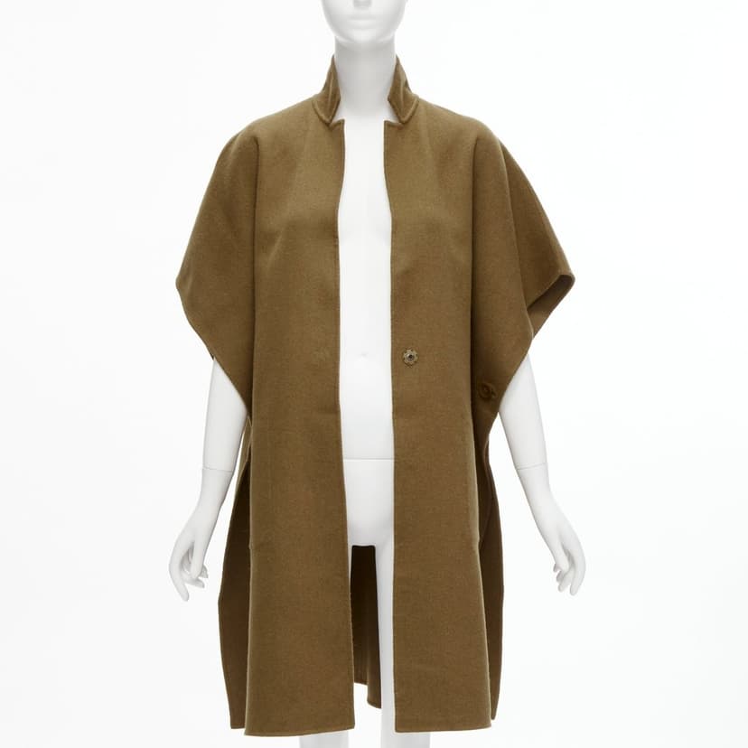 Tibi Brown High Collar Coat
