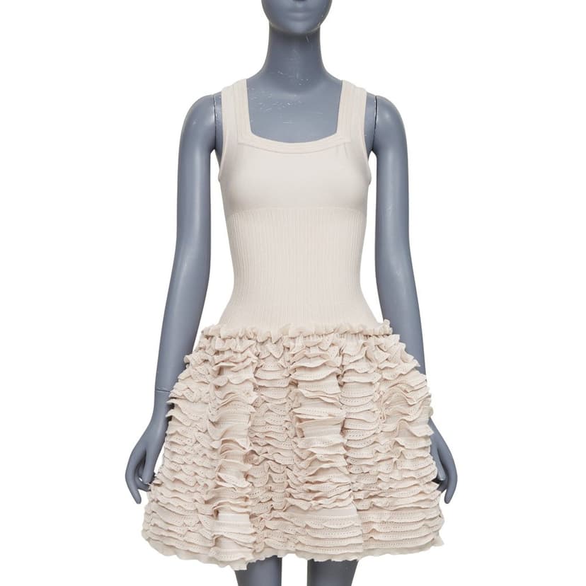 Alaïa Beige Wool Dress