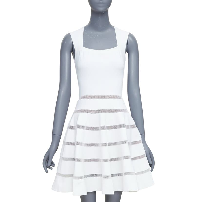 Alaïa Ecru Viscose Dress