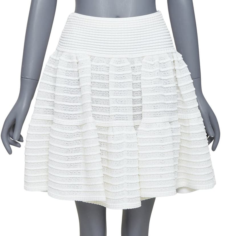 Alaïa Ecru Viscose Skirt