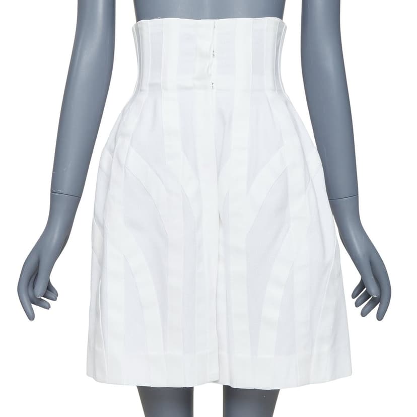 Alaïa Ecru Cotton Skirt