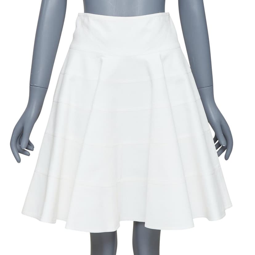 Alaïa Ecru Cotton Skirt