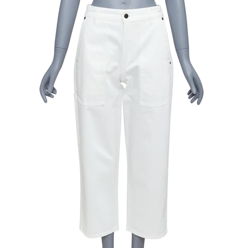 The Row White Cotton Trouser