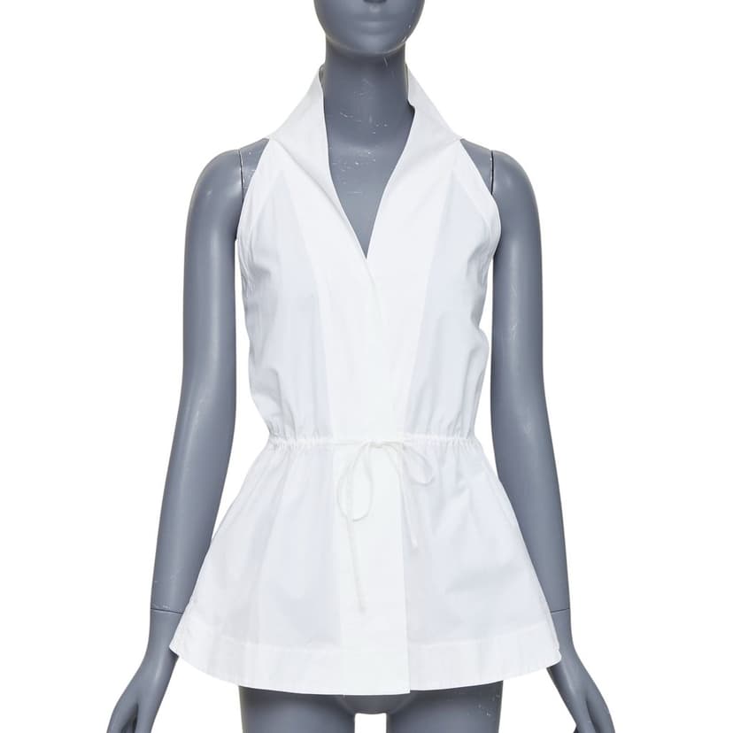 Alaïa Ecru Cotton Top