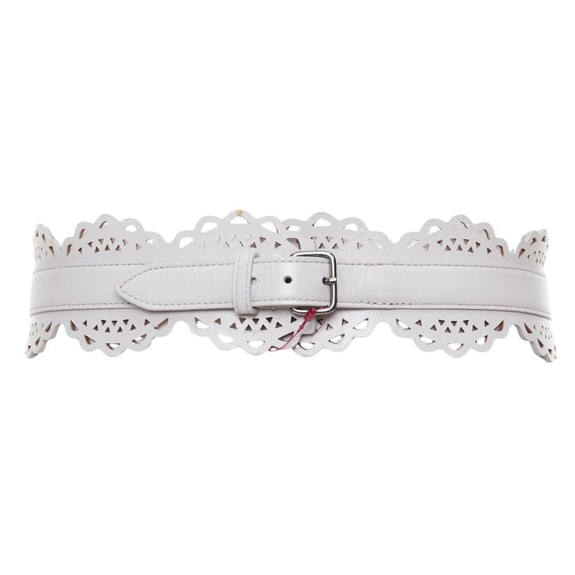 Alaïa Grey Leather Belt